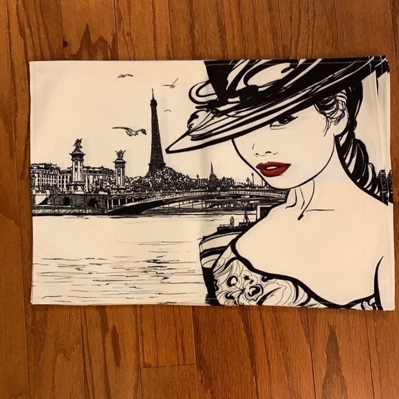 Set of four placemats. Black & white - Picture 1 of 7